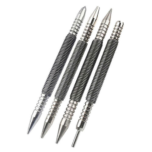Spring Nail,Dual Heads Nail Setter,4pc Hammerless Door Hinge Pin Removal Tool,Striking Force Spring