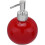 1pc Ceramic Soap Dispenser, Round Press Bottle Refillable Lotion Bottle, Squeeze Pump Dispenser Liquid 1