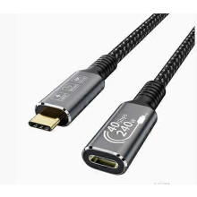 Cable de extensión Thunderbolt 4, cable USB-C a USB-C macho a hembra, compatible con vídeo 8K/5K a 60