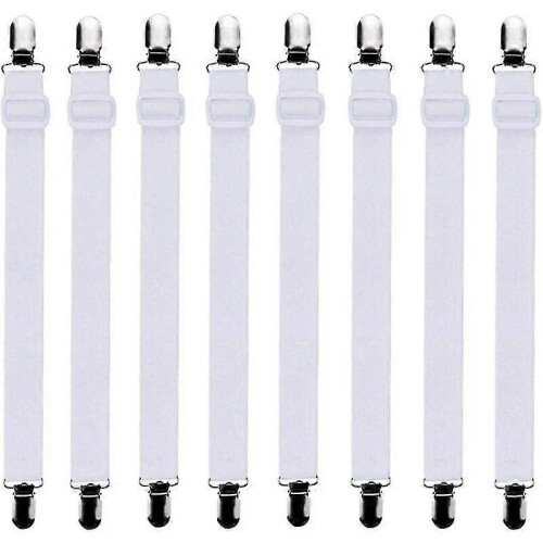 -8Pcs (30cm to 120cm) Adjustable Fitted Sheet Bed Sheet Tensioner, Adjustable Tensioners, Suitable for