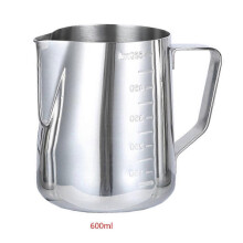 (Escala interna y externa de 600 ml) Taza de flores de boca puntiaguda de acero inoxidable engrosada