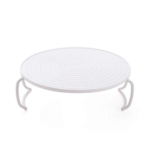 Microwave oven food heating layered steaming rack foldable circular upper and lower double-layer non-slip