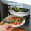 Microwave oven food heating layered steaming rack foldable circular upper and lower double-layer non-slip 2