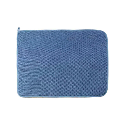 (1 Pack) (blue) Microfiber dry mat Kitchen cupboard dry mat anti-scalding mat-OEIN