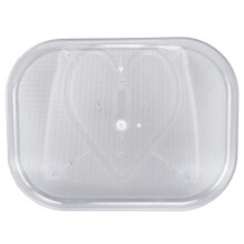 Organizador de plato giratorio para refrigerador, transparente, rectangular, para encimera, para almacenamiento