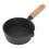 Mini sartén para huevos de hierro fundido con mango de madera maciza, mini sartén pre-sazonada para 2