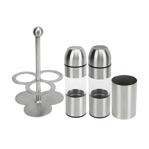 Botella de condimento de acero inoxidable multiusos, de grado alimenticio, recargable, resistente al