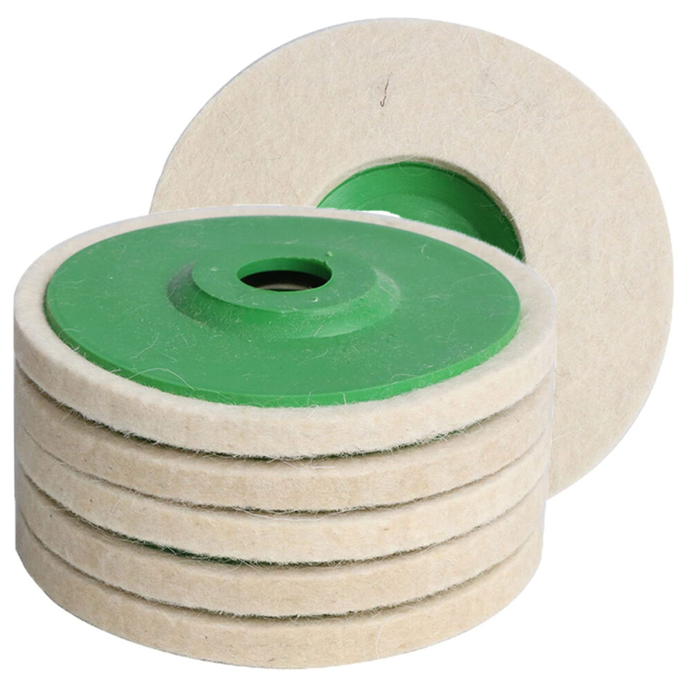 6Piece 125 Mm X 22 Mm Wool Felt Polishing Disc, Wool Felt Polishing Pads For Angle Grinders 6276012985879