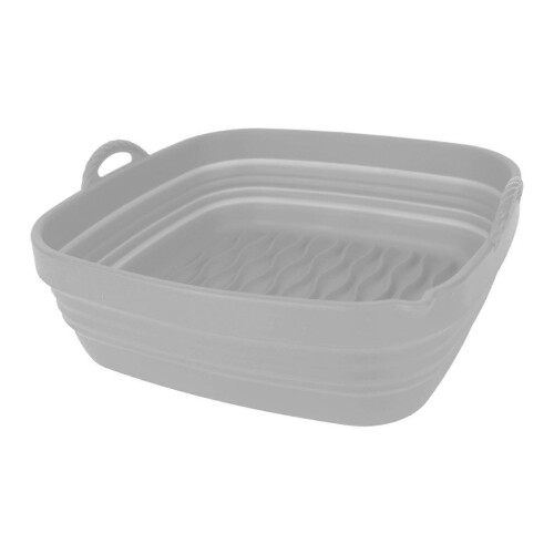 Rivestimenti riutilizzabili per friggitrice, cestello in silicone quadrato Wave Grain per friggitrice,