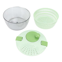 Centrifugadora de ensaladas de plástico, ahorra tiempo, mezcla rápida, lavable, giratoria, para verduras