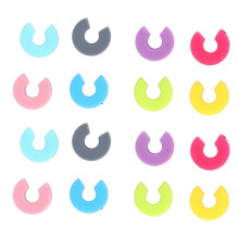 16 stuks mini cirkelvormige siliconen wijnglasmarker voor bekeridentificatiering