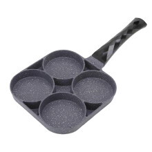 Padella antiaderente a 4 fori, resistente al calore, per frittate, pancake, hamburger, accessorio da
