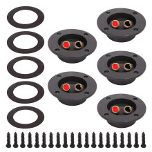 5 stuks 2-weg stereo luidsprekerbox aansluitklemmen met dubbele bindingspalen voor auto, camper, jacht