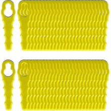 Paquete de 100 cuchillas compatibles con Ryobi Edger, cuchillas dentadas de doble cabezal.