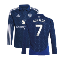 (MB) 2024-2025 Man Utd Long Sleeve Away Shirt (Kids) (Ronaldo 7)