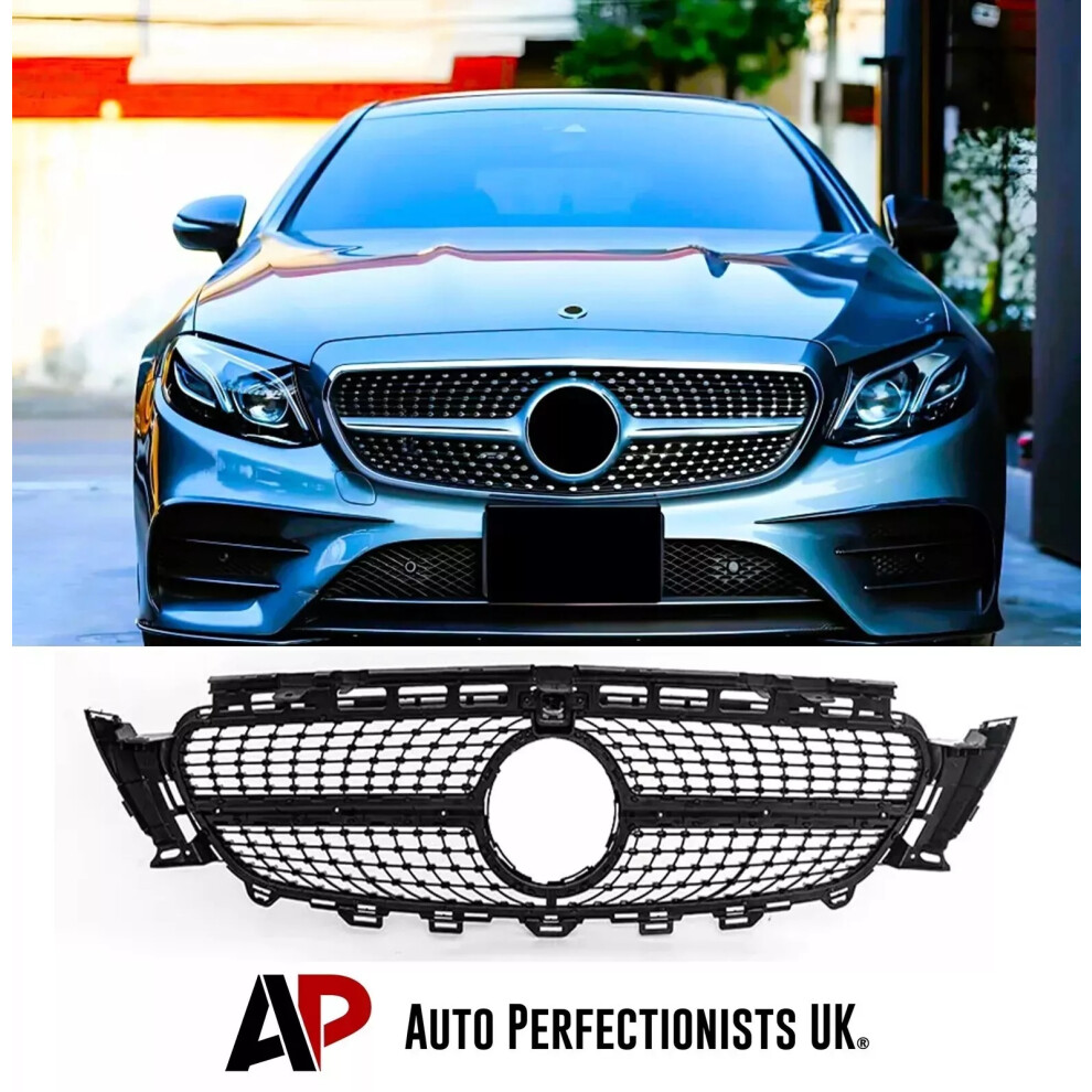 For Mercedes E Class W213 C238 Front Diamond Amg Grille Grill 16-19 Black 5061072666667