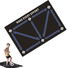 Footballfootstep training mat, nonslip soccer mat for all age groups