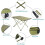Ultralight, foldable camping table, portable for outdoor use, quick to fold, compact design, high weight capacity 4