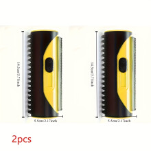 (Yellow, 2) 1/2pcs Pet Brush, Suitable for Dogs, Cats and Horses | Grooming and Detangling Pet Brush - Pet Hair Remover