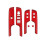 For Window Glass Lift Switch Trim Frame Red 1