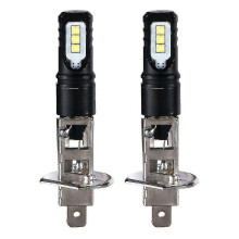 2x H1 6000K superstarkt vitt 6000lm DRL LED-strålkastarsats helljus
