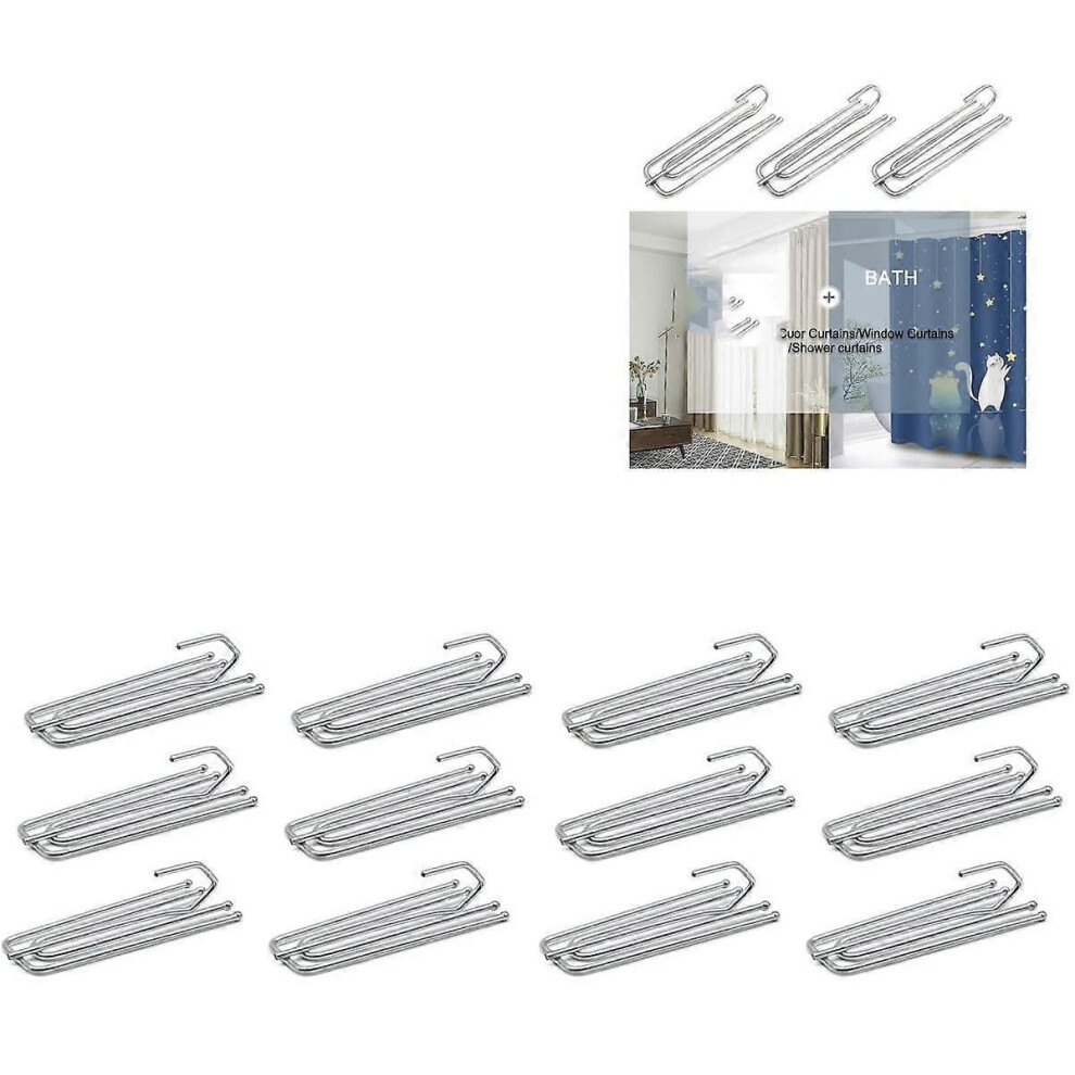 Anneaux Décoratifs Argentés 30 Anneaux Rideau Douche COMNICO - Acier Inoxydable Argenté - 7x4cm - Pour Salle Bain, Cuisine, Déco Anneaux Anti-rouille