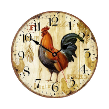 12 Zoll rustikale Hahn leise nicht tickende Wanduhr