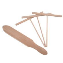 Spatula Set Wooden T Sticks for Spreading Pancake Batter, Set of 4