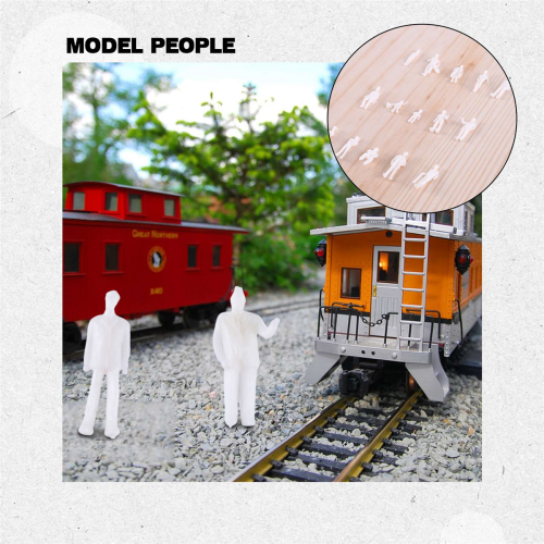 100pcs HO Scale 1:100 White Model People Unpainted Train Figures 2