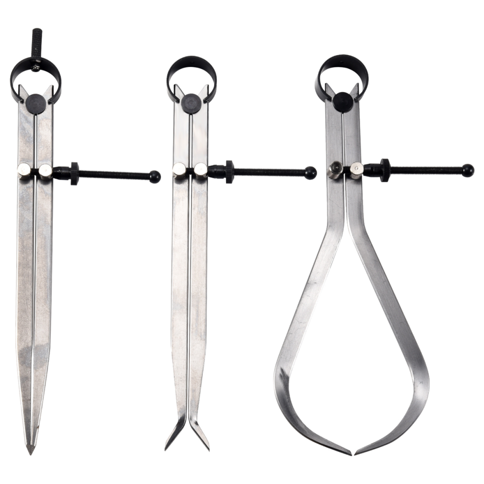 Juego De Calibradores De Resorte Para Interior Y Exterior De 8 Pulgadas, Herramientas De Maquinista, Paquete De 3-image