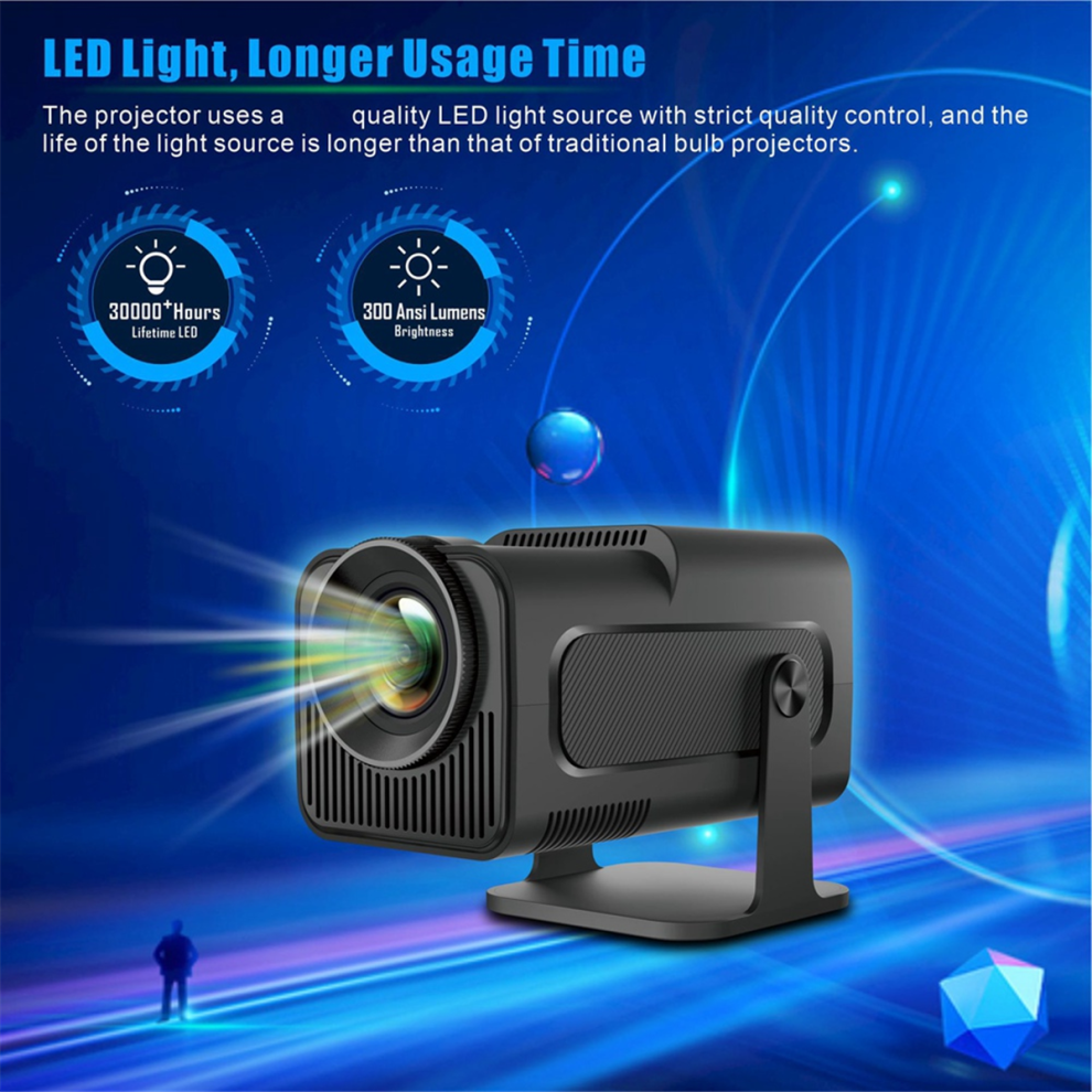 Proyector HY320 Con Doble Wifi, Bluetooth 5.0, 1920 X 1080P, ResolucióN 300 Ansi, 4K, Enchufe BritáNico-image