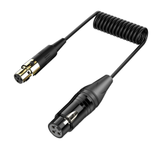 XLR 3-pins vrouwelijk naar mini XLR 4-pins vrouwelijk versterker audiomixer