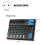 Mixer de áudio profissional de 7 canais com reprodutor de MP3 USB e plugue UE 7