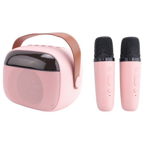 Kinder-Karaoke-Maschine Bluetooth-Lautsprecher mit Mikrofonen rosa 1