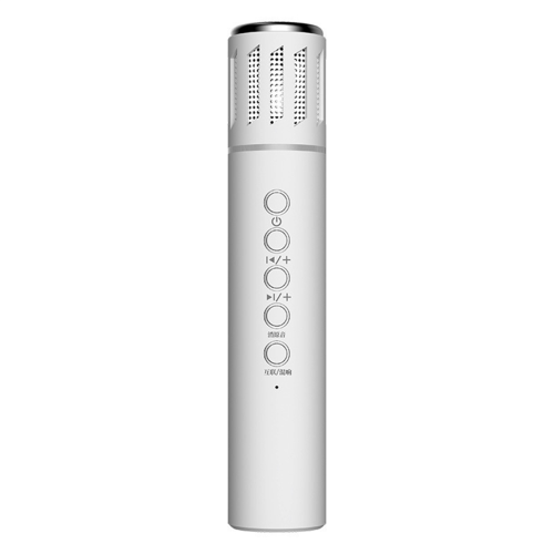 Microfone portátil sem fio Bluetooth para áudio KTV doméstico, branco