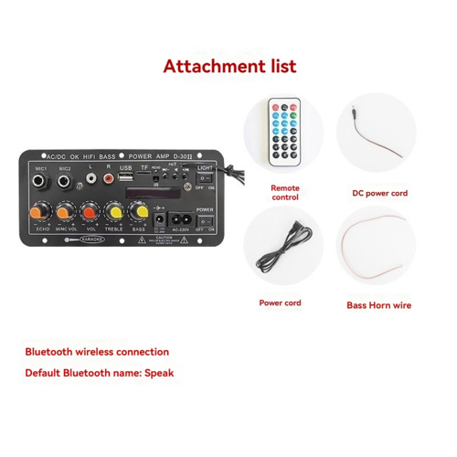 Placă amplificatoare digitală Bluetooth de 12V 24V 220V, mufă UE 1