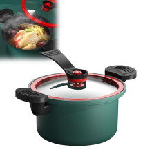 3.5 liter antistick coating, multifunctional pressure cooker, compact and efficient (green)