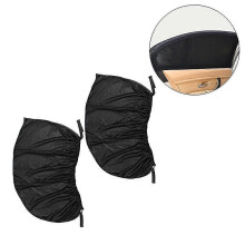 2pcs Universal Fit Black Mesh Car Side Rear Window Sun Shade Cover Screen 113*50cm