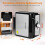 Waffle Iron for 2 Belgian Waffles, 1600W, NonStick, Adjustable Temp, LED 5