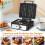 Waffle Iron for 2 Belgian Waffles, 1600W, NonStick, Adjustable Temp, LED 4