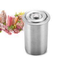 Stainless Ham Cooker, Ham Maker, Stainless Steel Ham Press, Meat Press with Thermometer for Homemade Ham Meat, Silver, 11 x 10 x 18 cm