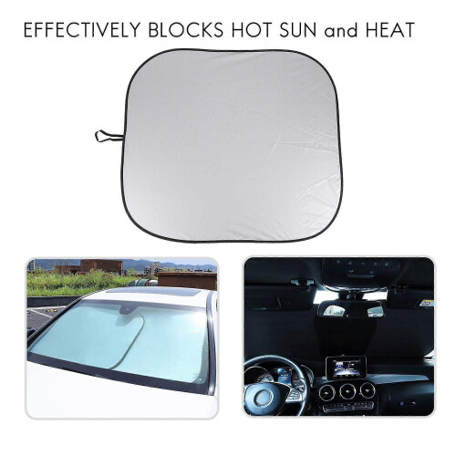 Windshield Sun Shade 2-Piece Foldable Car Front Window Sunshade Auto Sun Blocker Visor Protector Bl 2
