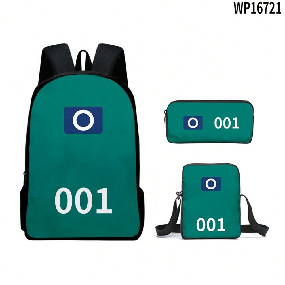 (12, pencil case) 3D new product Bugle Fish Schoolbag Backpack Shoulder Bag Pencil Case Backpack Three-piece Set-image-OPC-PJ2NWCR-NEW