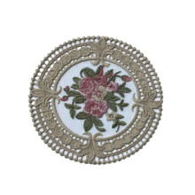 Tip Coaster Embroidery Round Table Mat Hollow Knit Tea Set Antiscalding