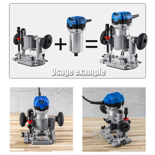 Base compacte pour routeur plongeant, fraisage et finition 2