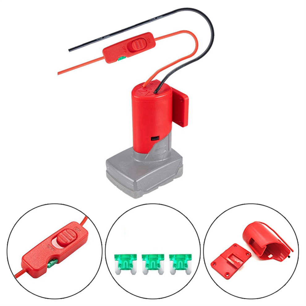 Adaptador De BateríA De 12 V Con Interruptor, Fusibles Y Cable-image