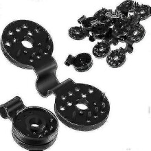 40 pezzi di tessuto parasole in plastica con clip, rete parasole rotonda, clip nera