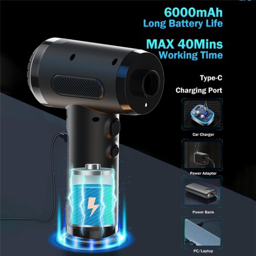Compressed Air Duster for Cleaning, Portable Cleaning Kit, 3 Speeds