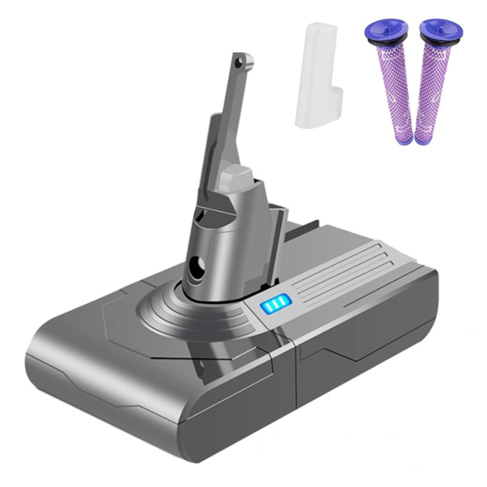 Adattatore Batteria Di Ricambio V8 + Prefiltro 21,6 V Per Aspirapolvere-image