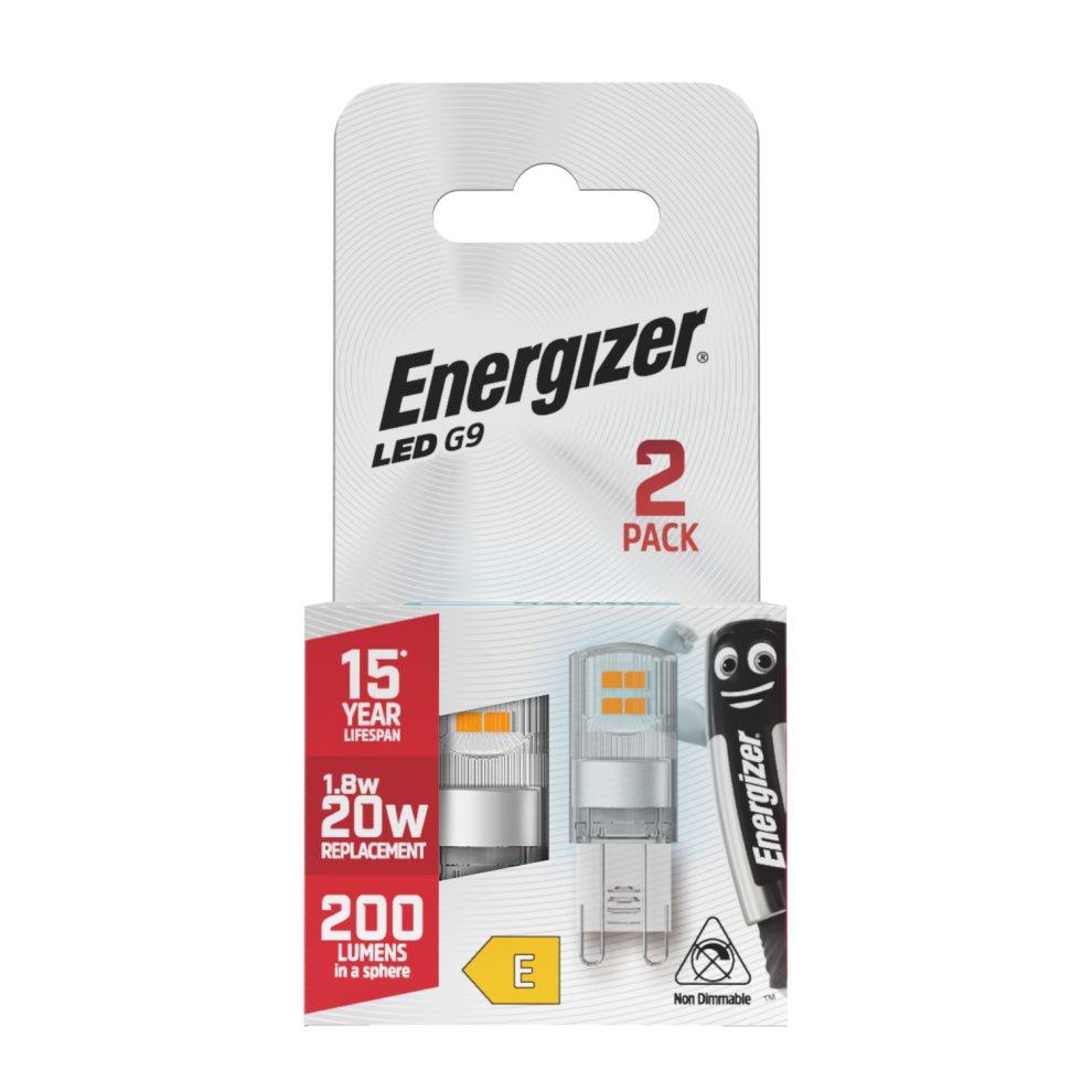 Energizer Led G9 200Lm 1.8W 6500K (Daylight) Bulb - Pack Of 2 Light